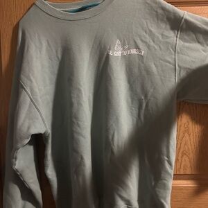 Light Blue Hollister Crew/Sweatshirt butterflies
